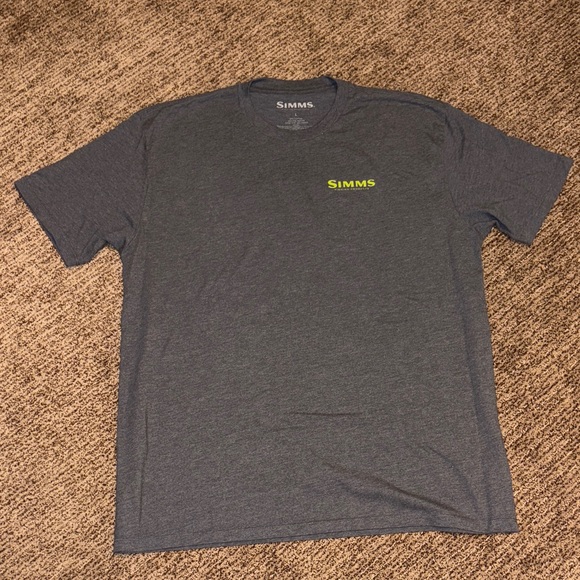 Simms Dark Gray Short Sleeve Tee - Picture 1 of 3